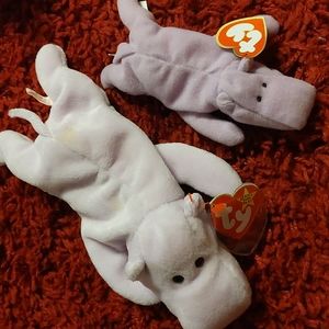 Happy Beanie Baby and Happy Teenie Beanie